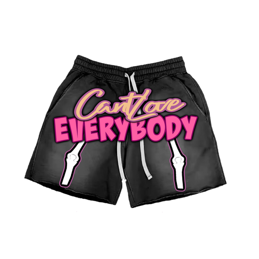 Skully Hearts Pink Shorts